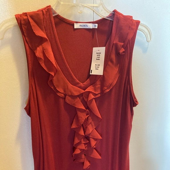 Ricki’s tank top.  Beautiful frill makes this too easy to dress up or down. - Picture 1 of 4